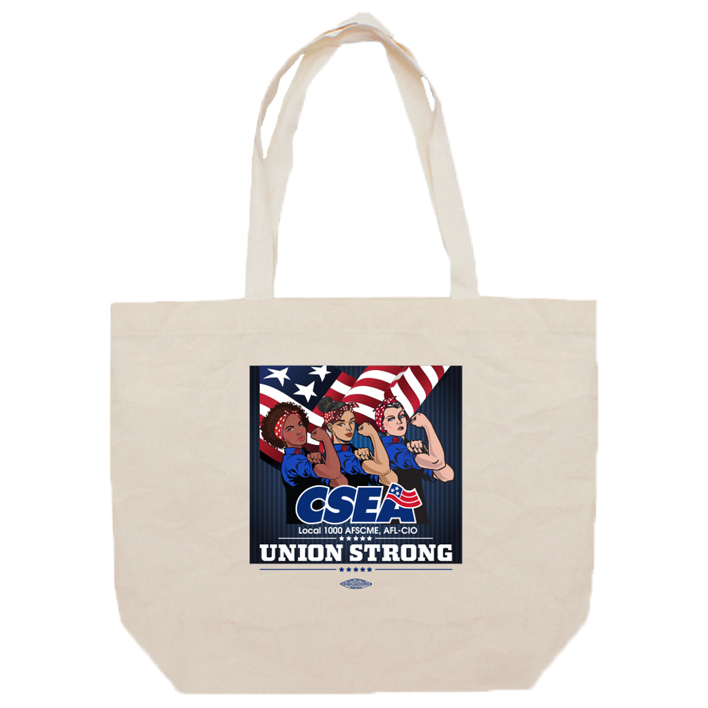 CSEA Union Strong Three Rosie Tote Bags
