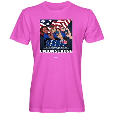 CSEA Unisex Union Strong Three Rosies T-Shirt - Fuschia