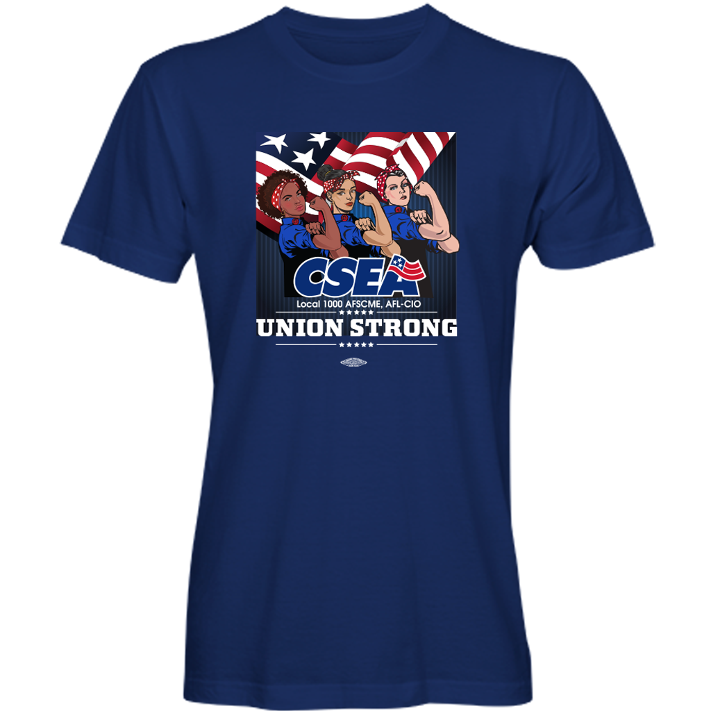 CSEA Unisex Union Strong Three Rosies T-Shirt - Royal Blue