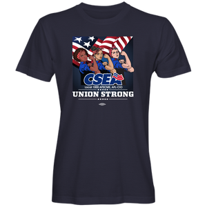 CSEA Unisex Union Strong Three Rosies T-Shirt - Navy