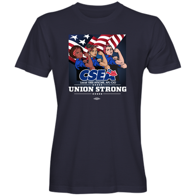 CSEA Unisex Union Strong Three Rosies T-Shirt - Navy